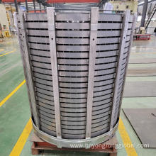 Large stator core for frame motor